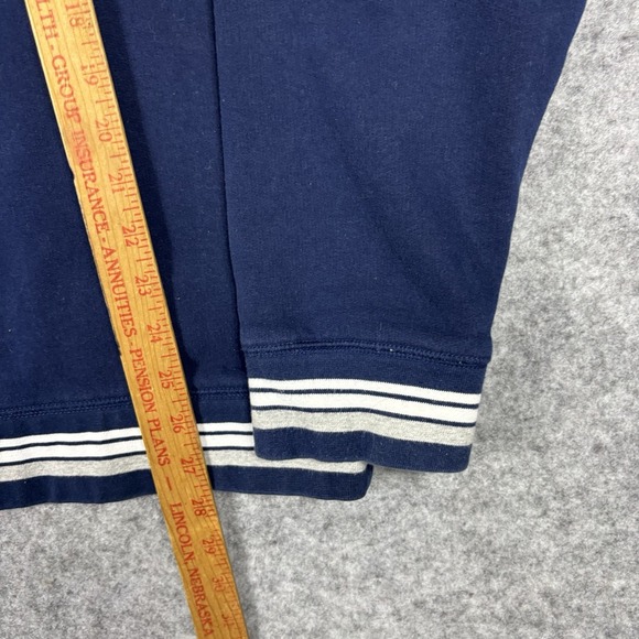 Lands End Serious Sweats Crewneck Sweater Mens XL Blue Lighthouse Print - Picture 2 of 7